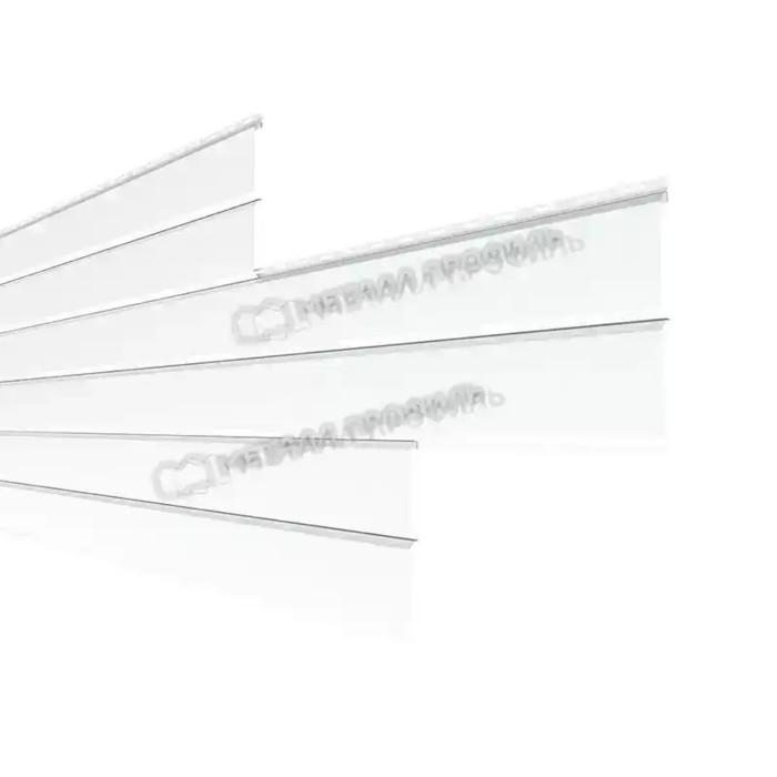 Металлический сайдинг Lбрус-XL-Н Металл-Профиль ПЭ RAL 9003 Белый 14х335